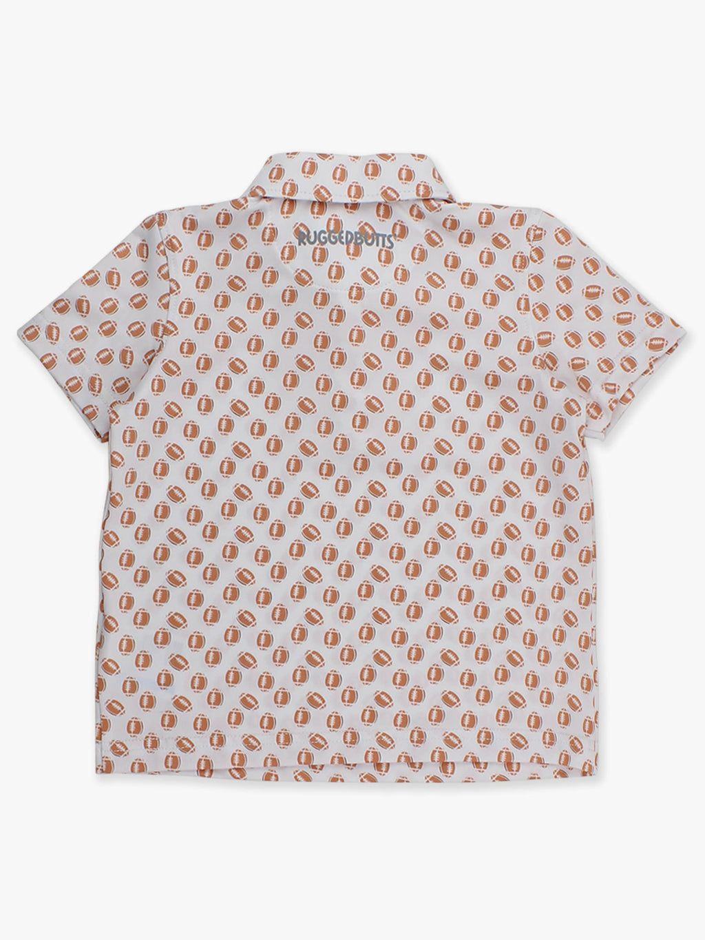 Short-sleeve shirt with a pattern on a white background