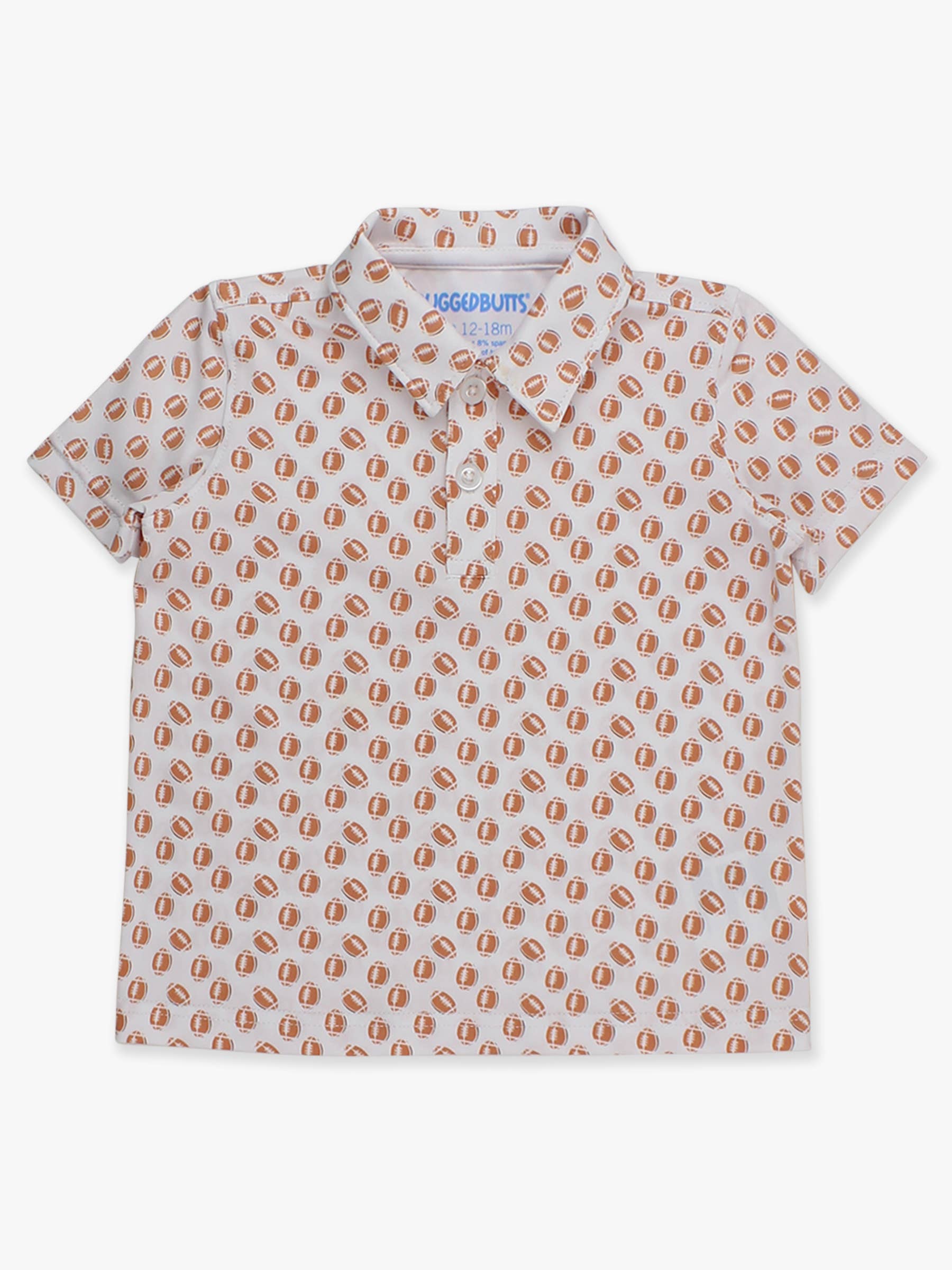 Short-sleeve shirt with a pattern on a white background